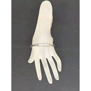 Artisan Collection of Bali Oxidized Silver Woven Foxtail Link Bangle Bracelet